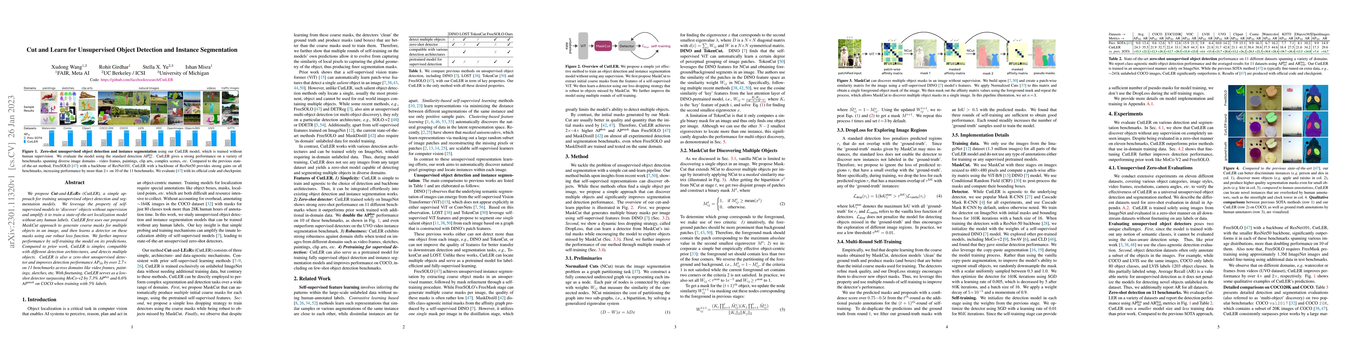 Thumbnail for Cut and Learn for Unsupervised Object Detection and Instance
  Segmentation