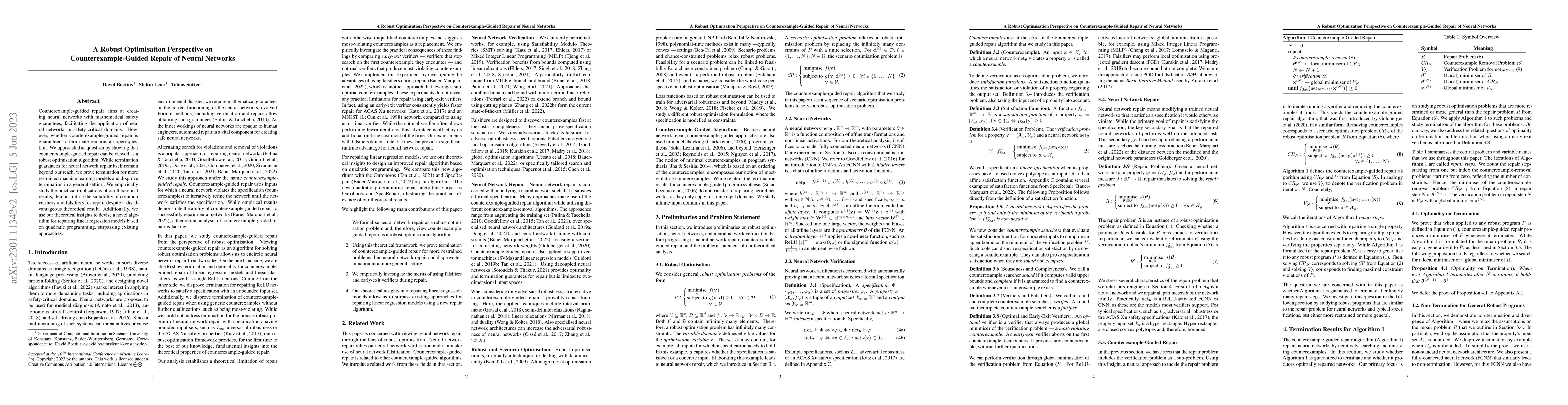 Thumbnail for A Robust Optimisation Perspective on Counterexample-Guided Repair of
  Neural Networks