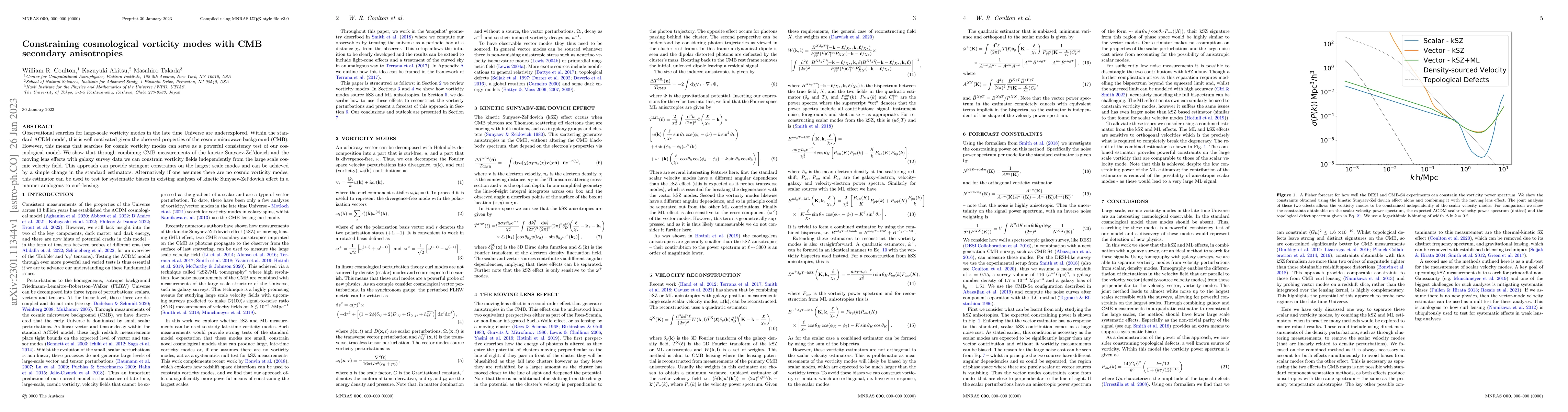 Thumbnail for Constraining cosmological vorticity modes with CMB secondary
  anisotropies