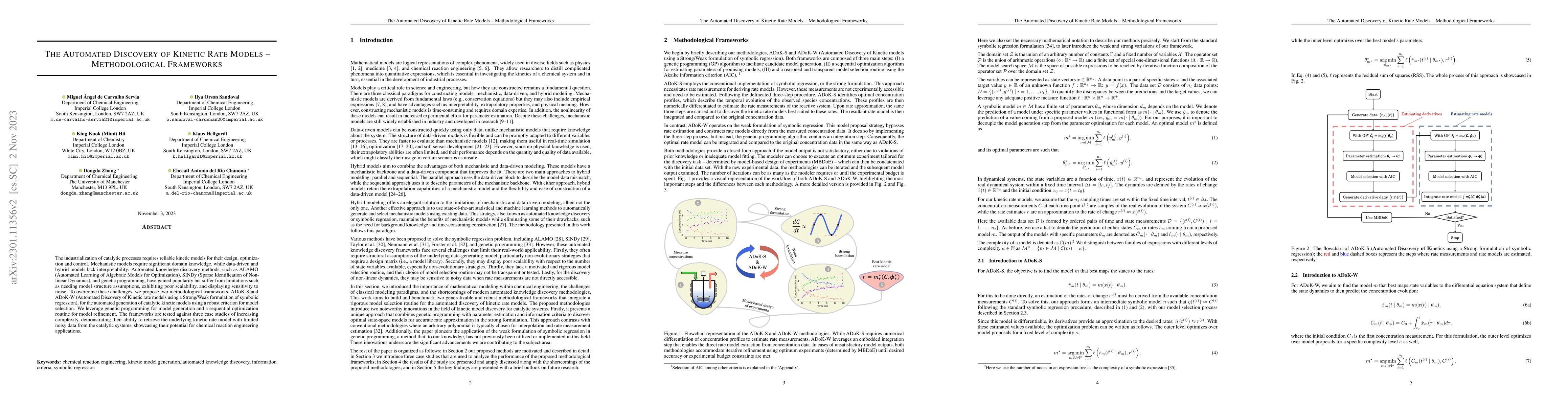 Thumbnail for The Automated Discovery of Kinetic Rate Models -- Methodological
  Frameworks