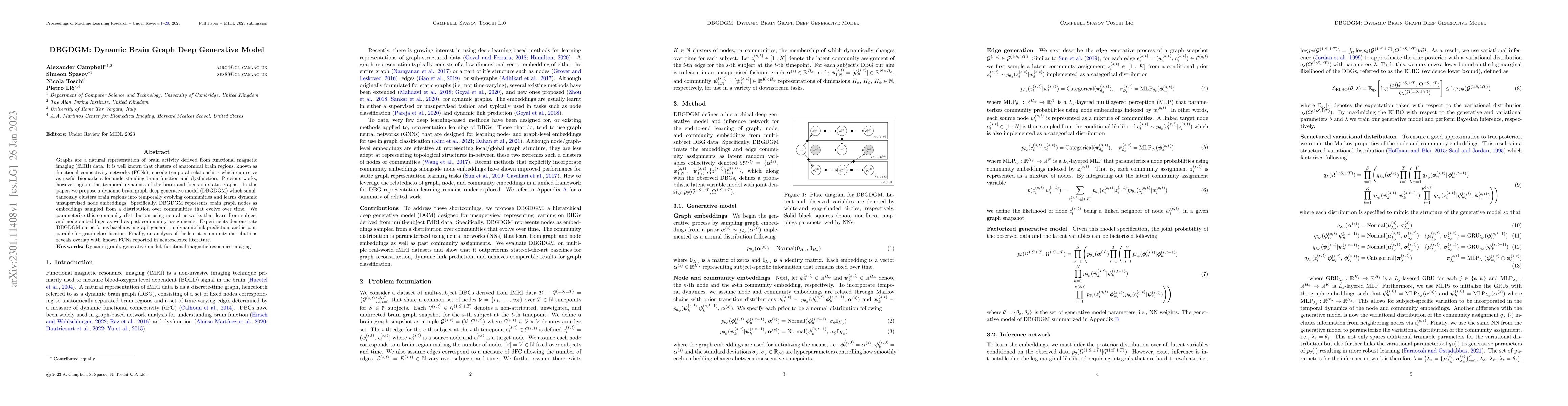 Thumbnail for DBGDGM: Dynamic Brain Graph Deep Generative Model