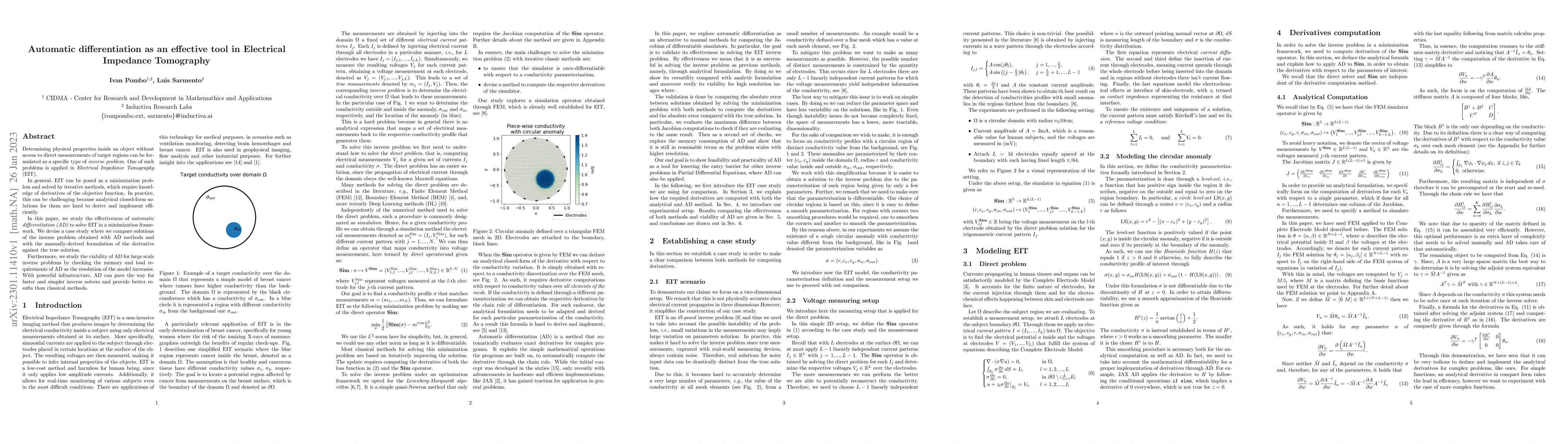 Thumbnail for Automatic differentiation as an effective tool in Electrical Impedance
  Tomography