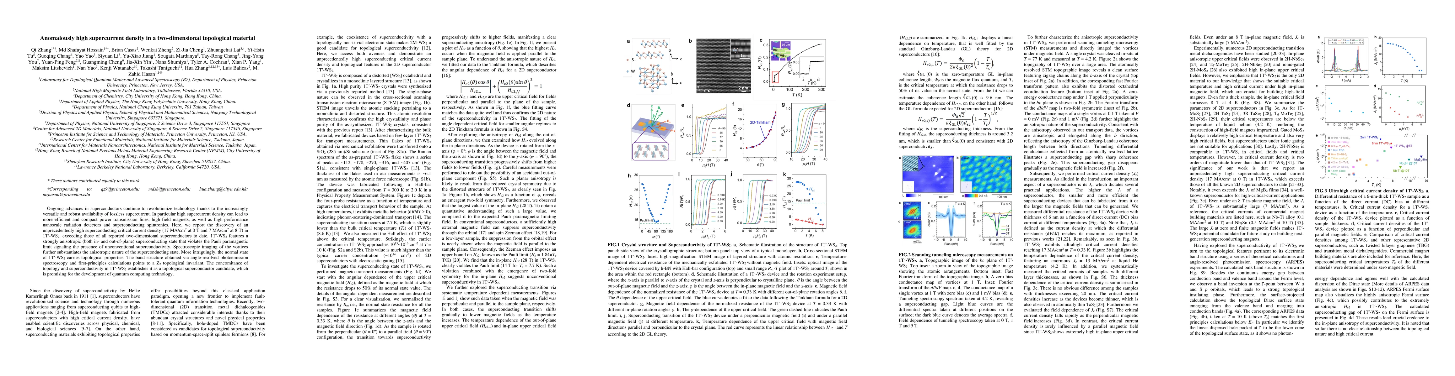 Thumbnail for Anomalously high supercurrent density in a two-dimensional topological
  material