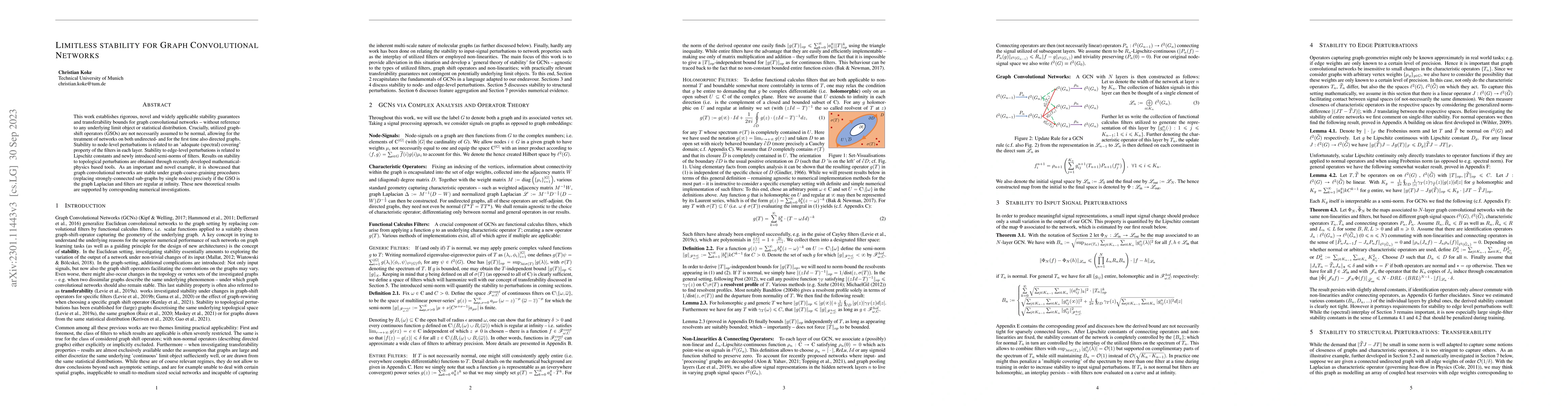Thumbnail for Limitless stability for Graph Convolutional Networks