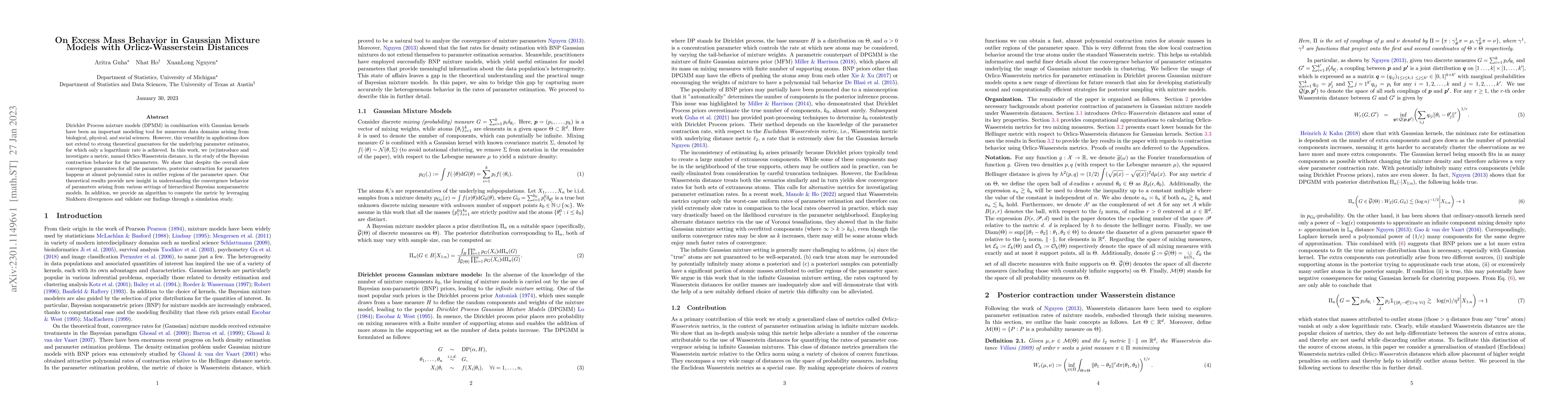 Thumbnail for On Excess Mass Behavior in Gaussian Mixture Models with
  Orlicz-Wasserstein Distances