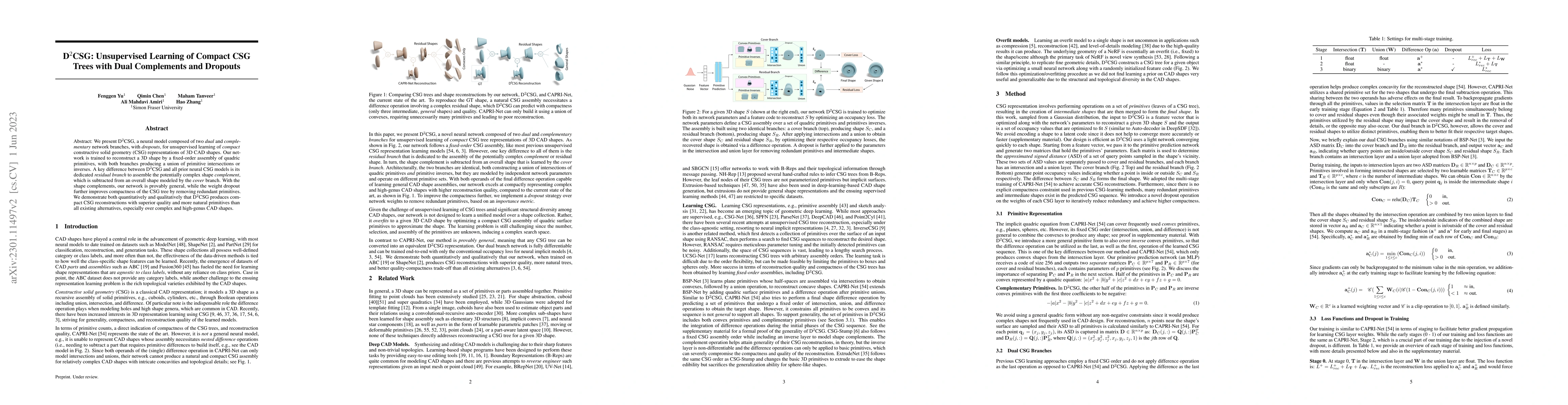 Thumbnail for D$^2$CSG: Unsupervised Learning of Compact CSG Trees with Dual
  Complements and Dropouts