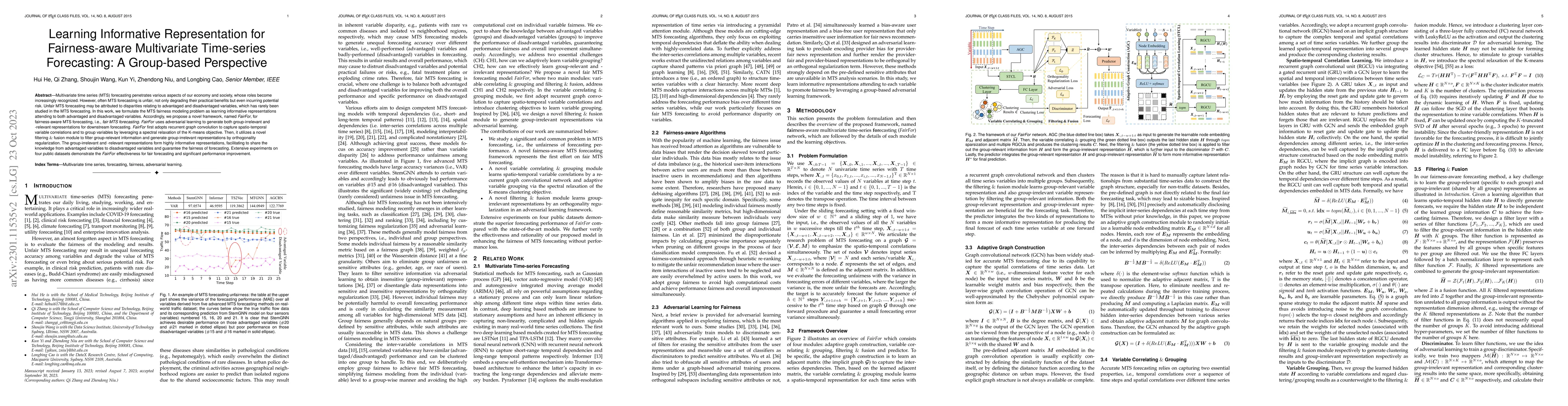 Thumbnail for Learning Informative Representation for Fairness-aware Multivariate
  Time-series Forecasting: A Group-based Perspective