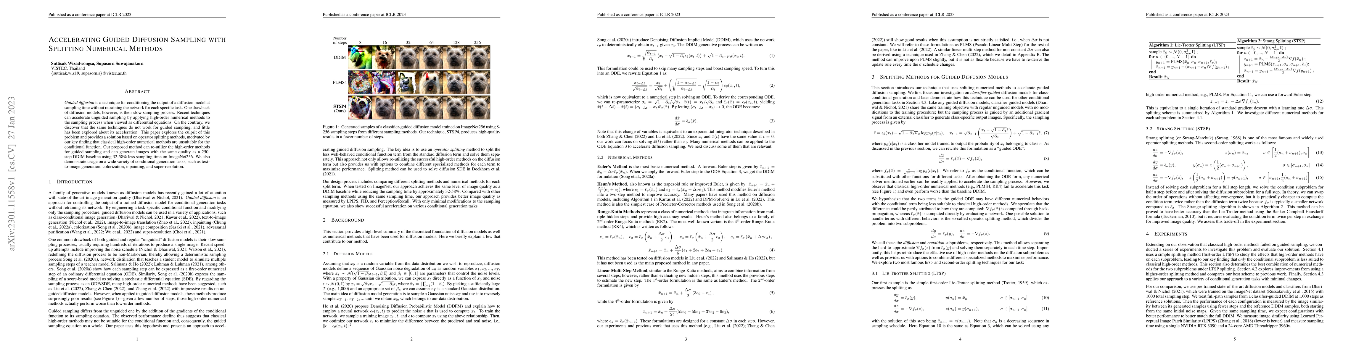 Thumbnail for Accelerating Guided Diffusion Sampling with Splitting Numerical Methods