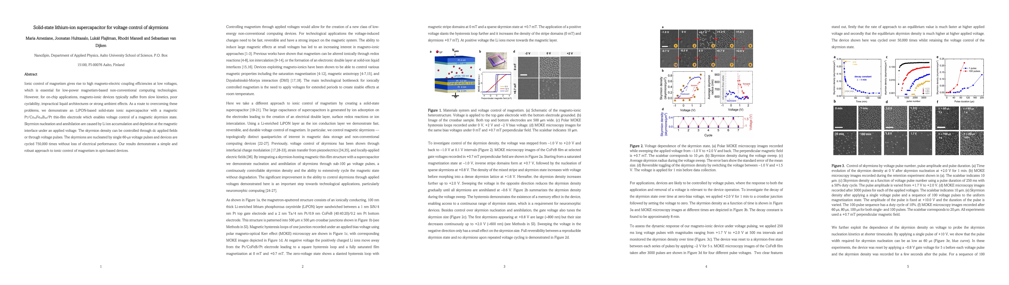 Thumbnail for Solid-state lithium-ion supercapacitor for voltage control of skyrmions