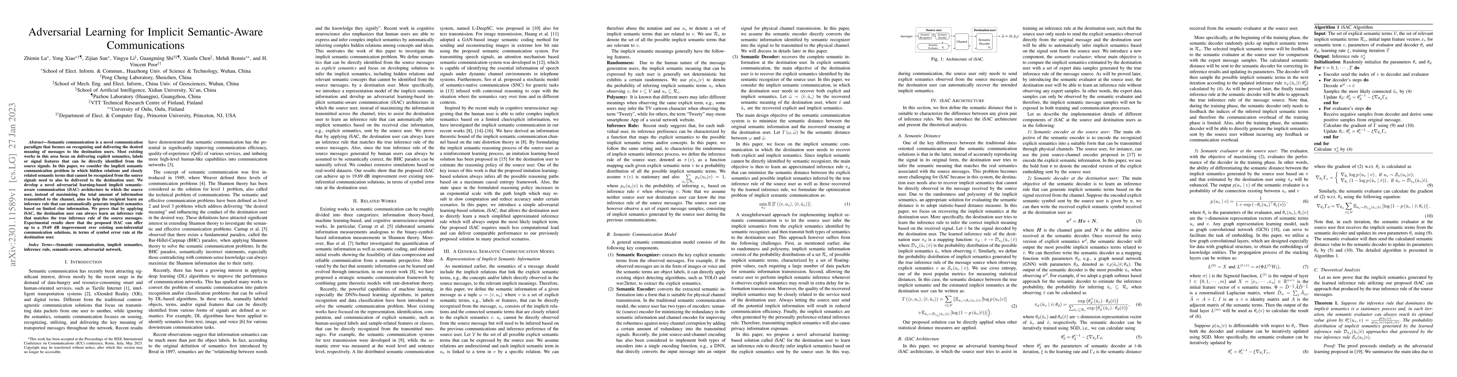 Thumbnail for Adversarial Learning for Implicit Semantic-Aware Communications