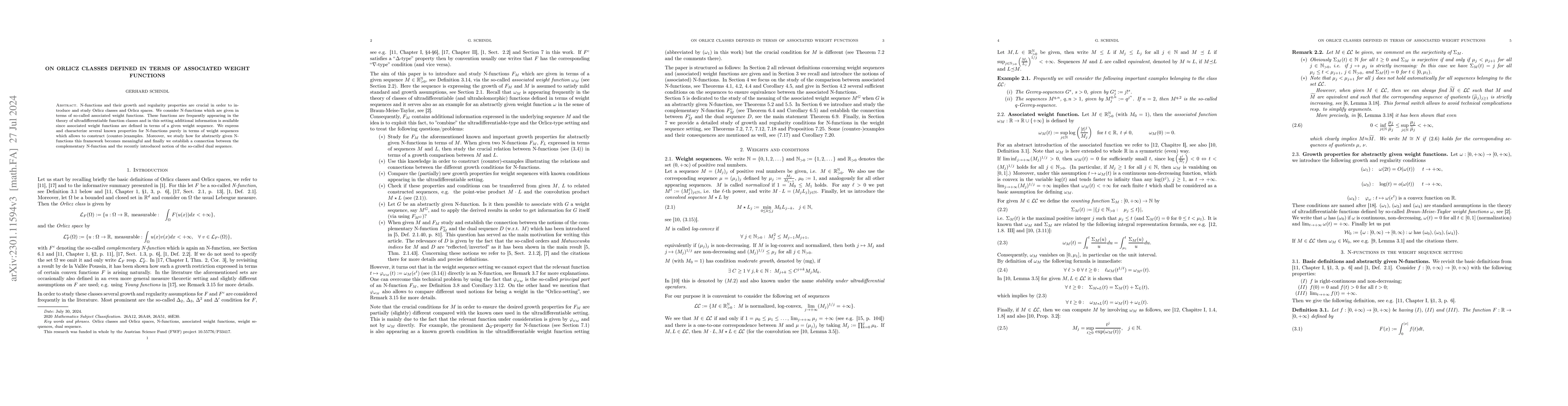 Thumbnail for On Orlicz classes defined in terms of associated weight functions
