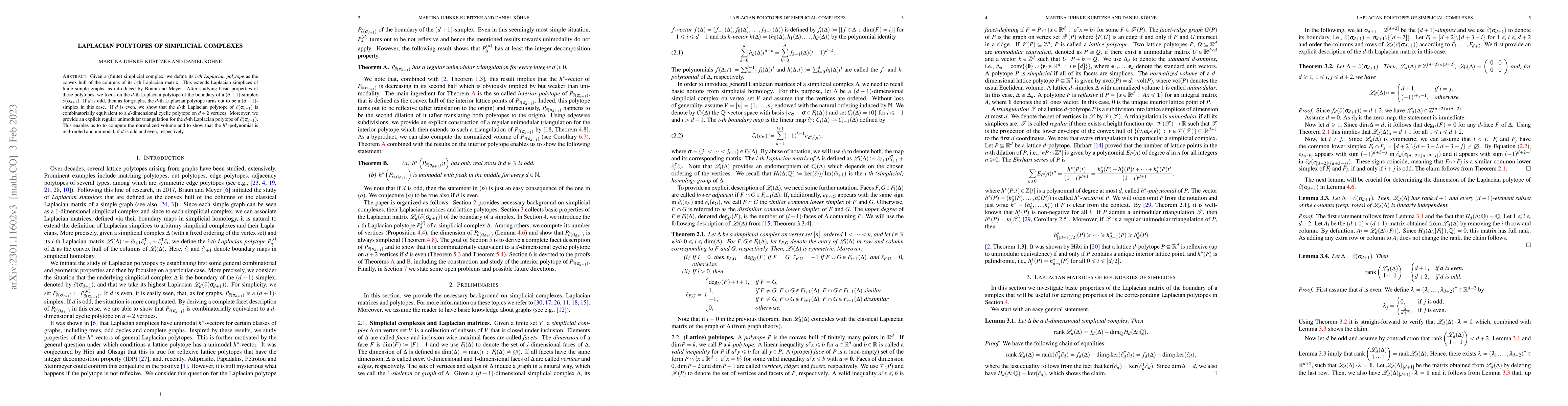 Thumbnail for Laplacian polytopes of simplicial complexes