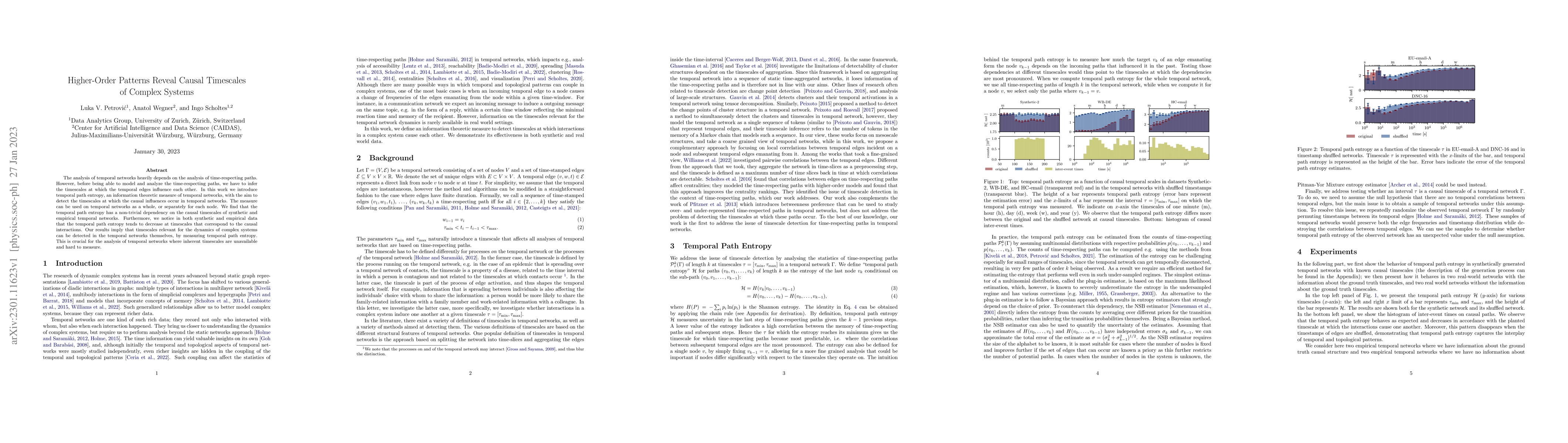 Thumbnail for Higher-Order Patterns Reveal Causal Timescales of Complex Systems