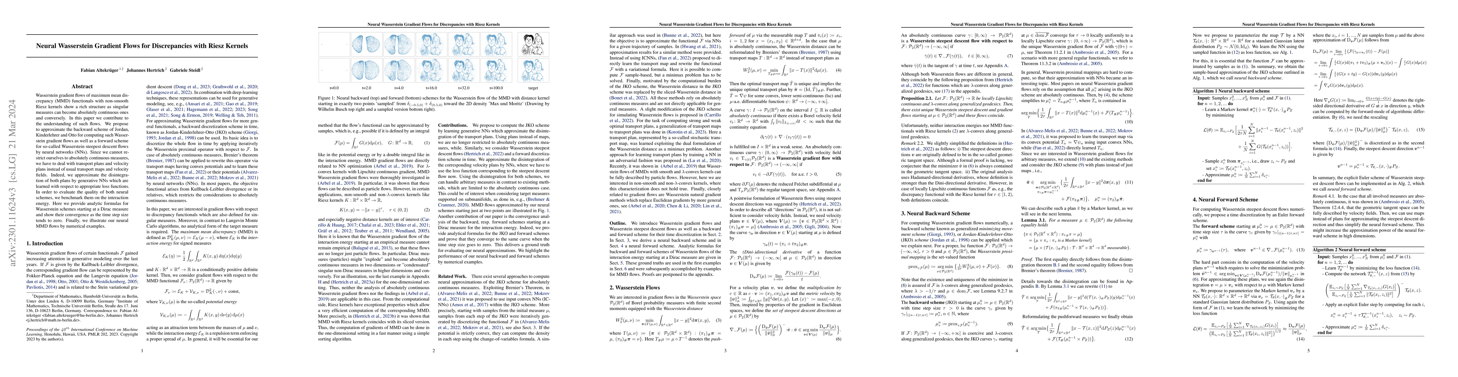 Thumbnail for Neural Wasserstein Gradient Flows for Maximum Mean Discrepancies with
  Riesz Kernels
