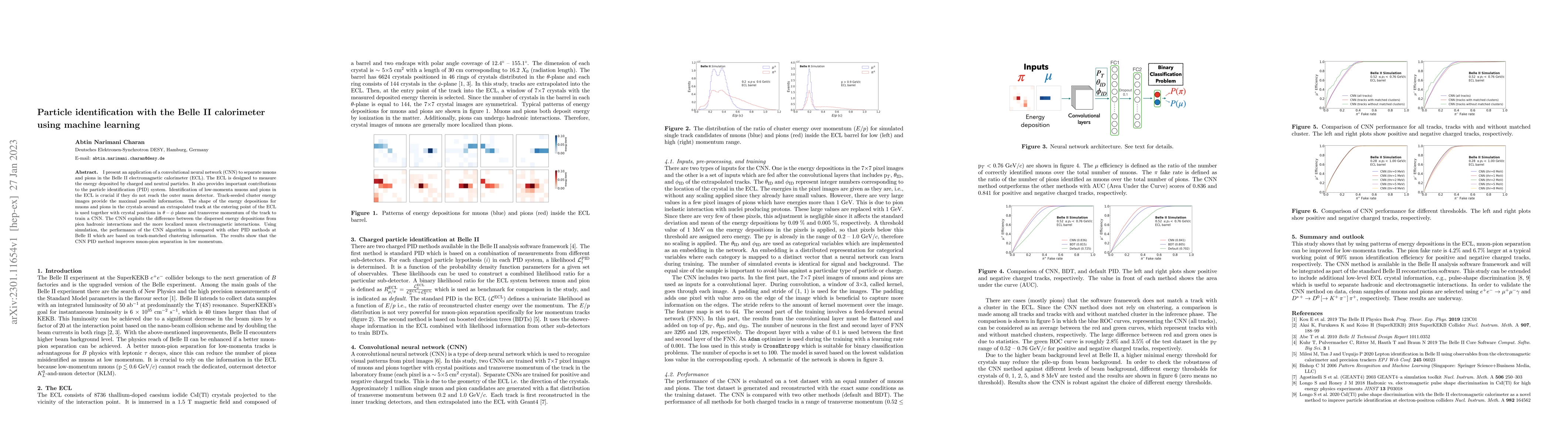 Thumbnail for Particle identification with the Belle II calorimeter using machine
  learning