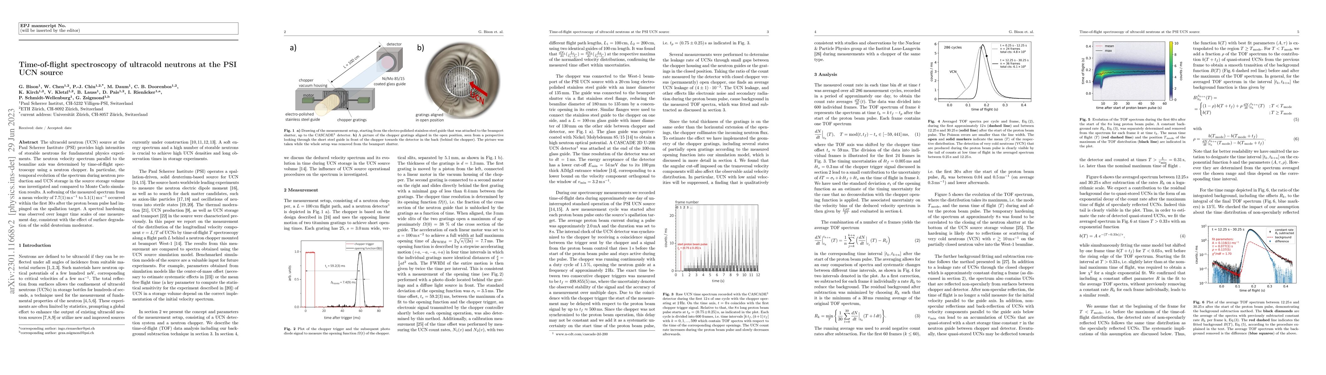 Thumbnail for Time-of-flight spectroscopy of ultracold neutrons at the PSI UCN source