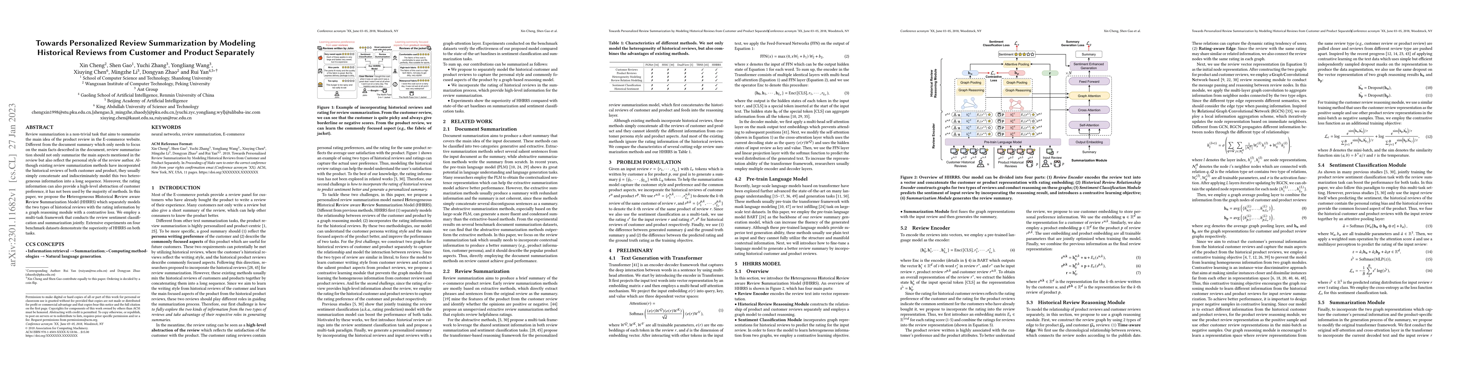Thumbnail for Towards Personalized Review Summarization by Modeling Historical Reviews
  from Customer and Product Separately