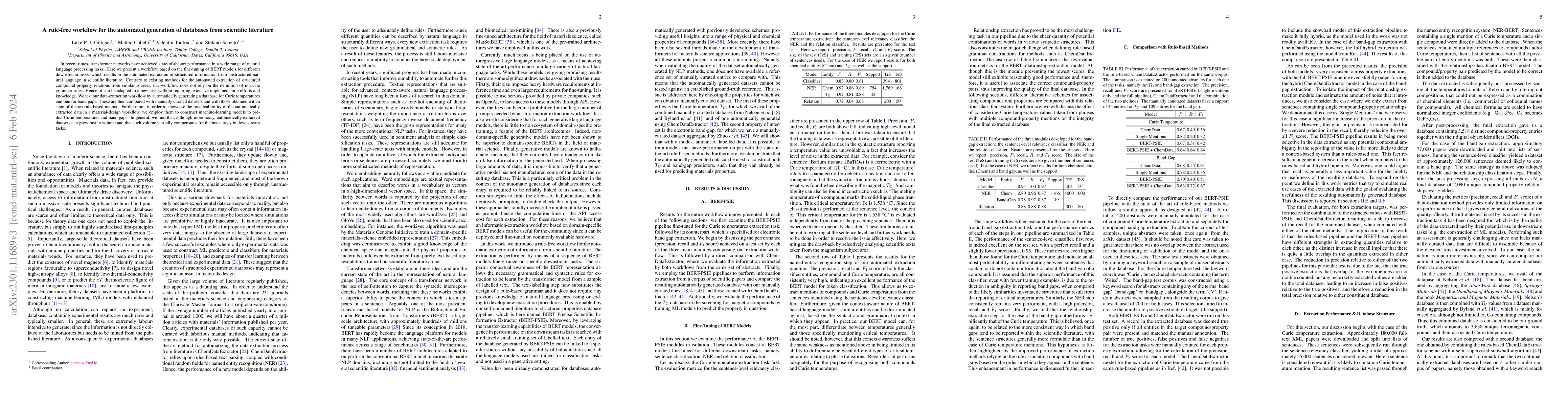 Thumbnail for A rule-free workflow for the automated generation of databases from
  scientific literature