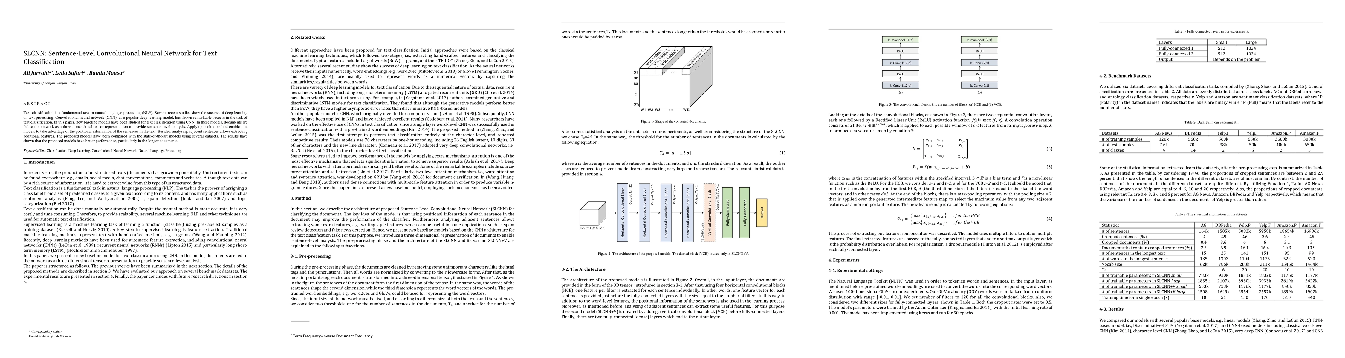 Thumbnail for SLCNN: Sentence-Level Convolutional Neural Network for Text
  Classification