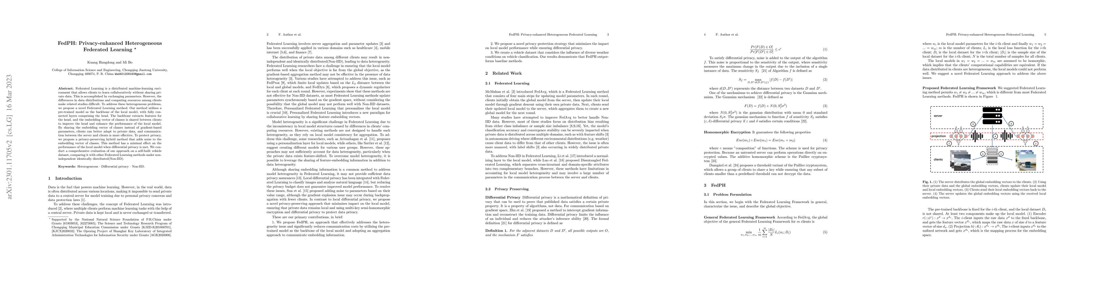 Thumbnail for FedPH: Privacy-enhanced Heterogeneous Federated Learning