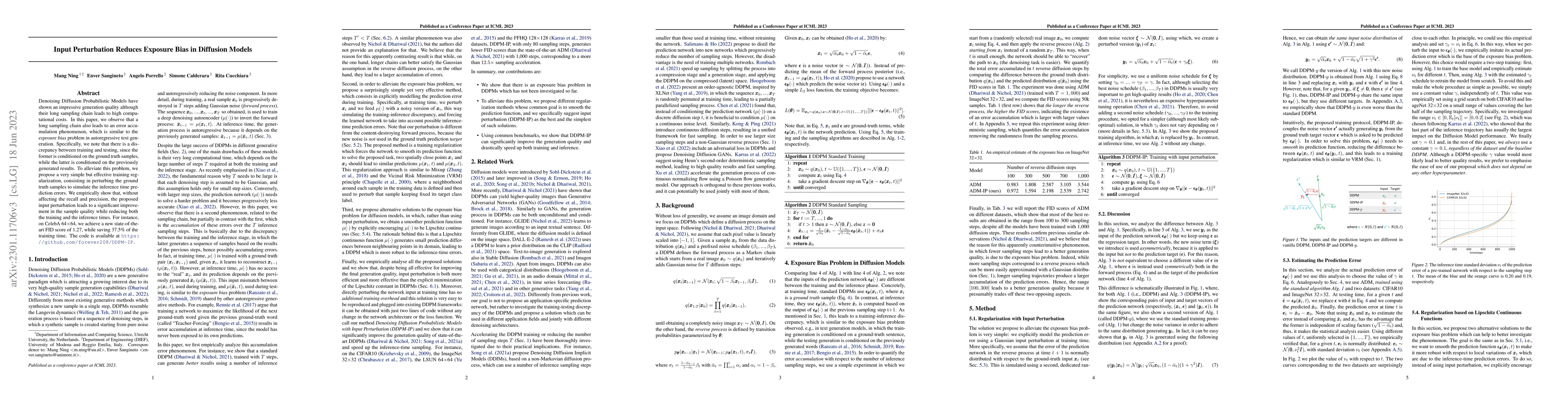 Thumbnail for Input Perturbation Reduces Exposure Bias in Diffusion Models