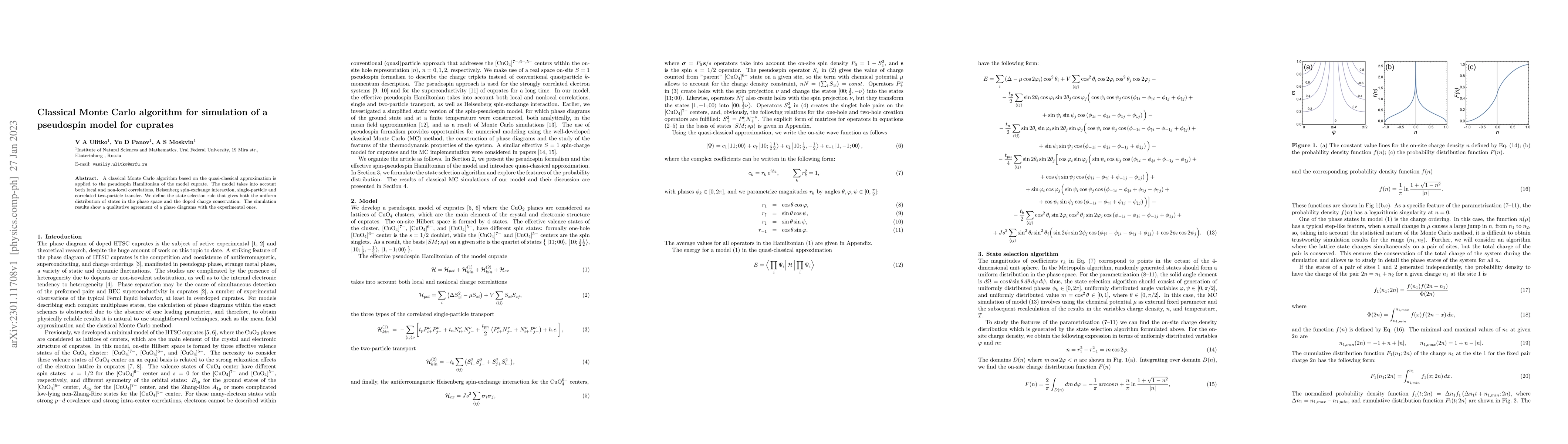 Thumbnail for Classical Monte Carlo algorithm for simulation of a pseudospin model for
  cuprates