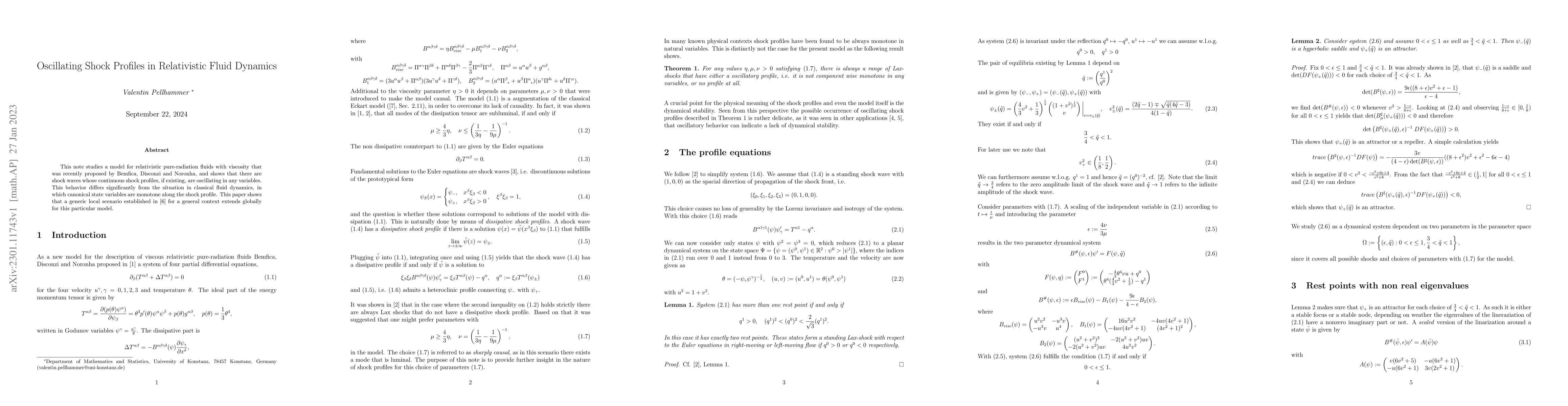 Thumbnail for Oscillating Shock Profiles in Relativistic Fluid Dynamics