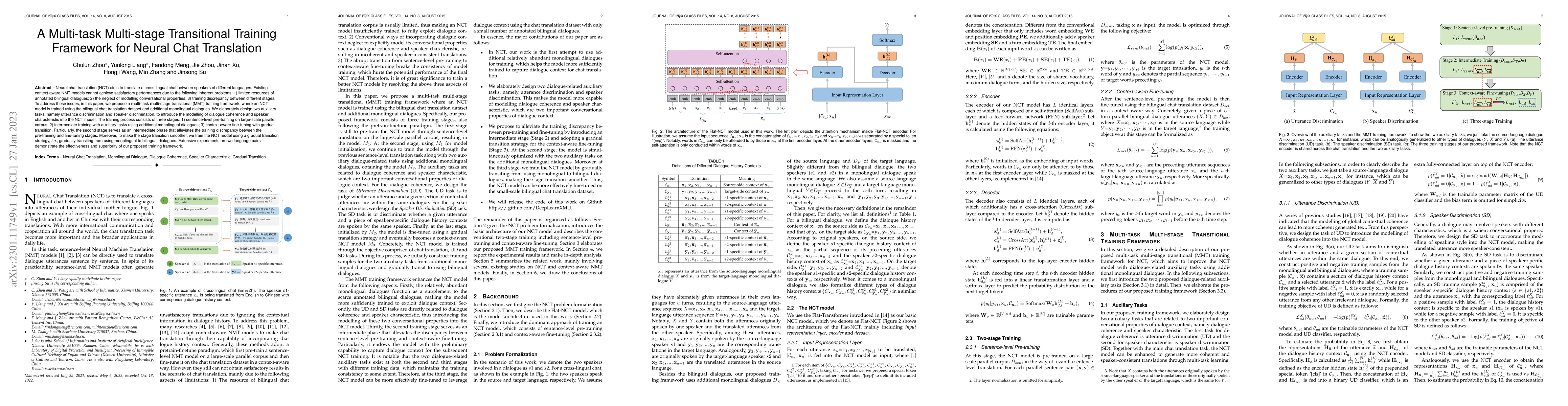 Thumbnail for A Multi-task Multi-stage Transitional Training Framework for Neural Chat
  Translation