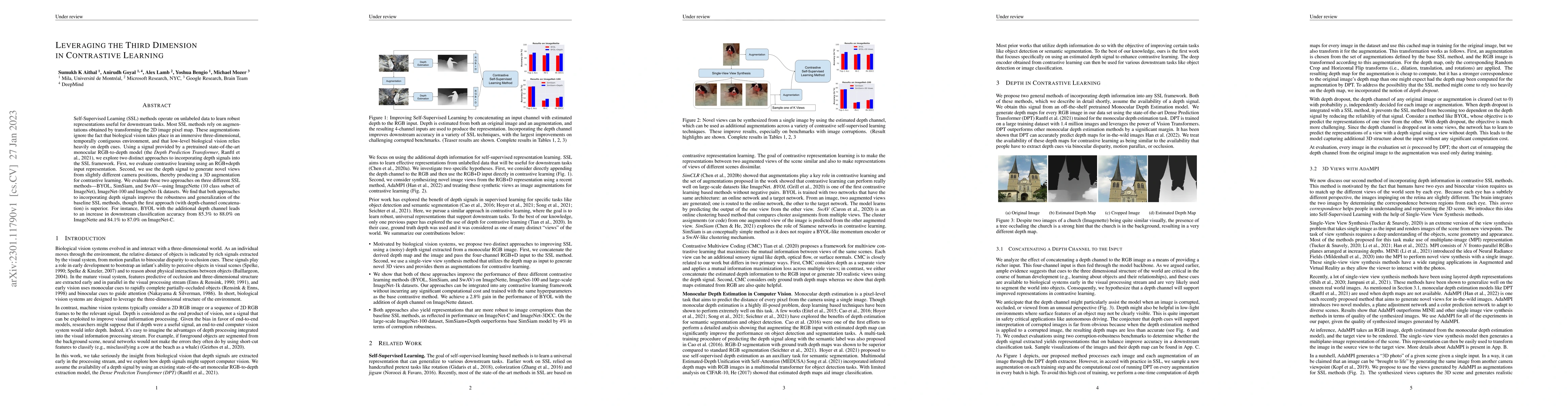 Thumbnail for Leveraging the Third Dimension in Contrastive Learning