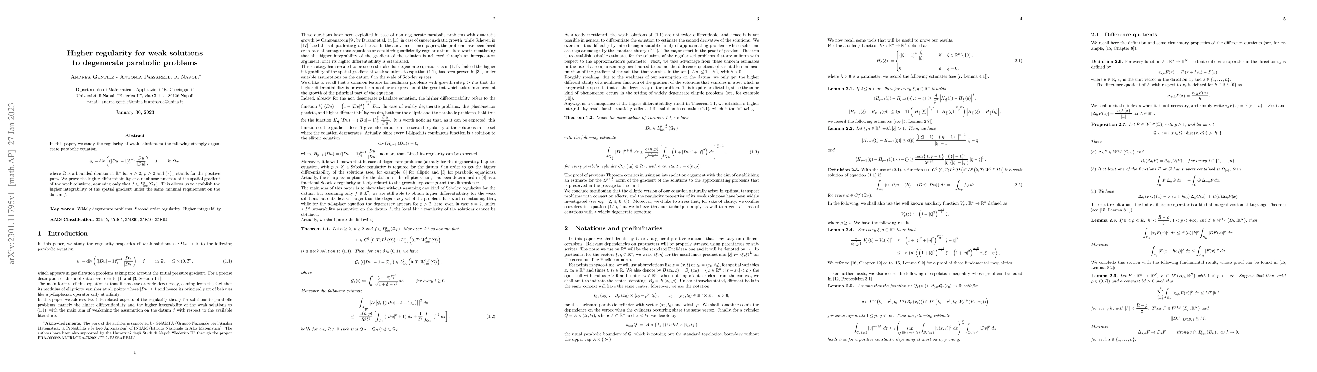 Thumbnail for Higher regularity for weak solutions to degenerate parabolic problems