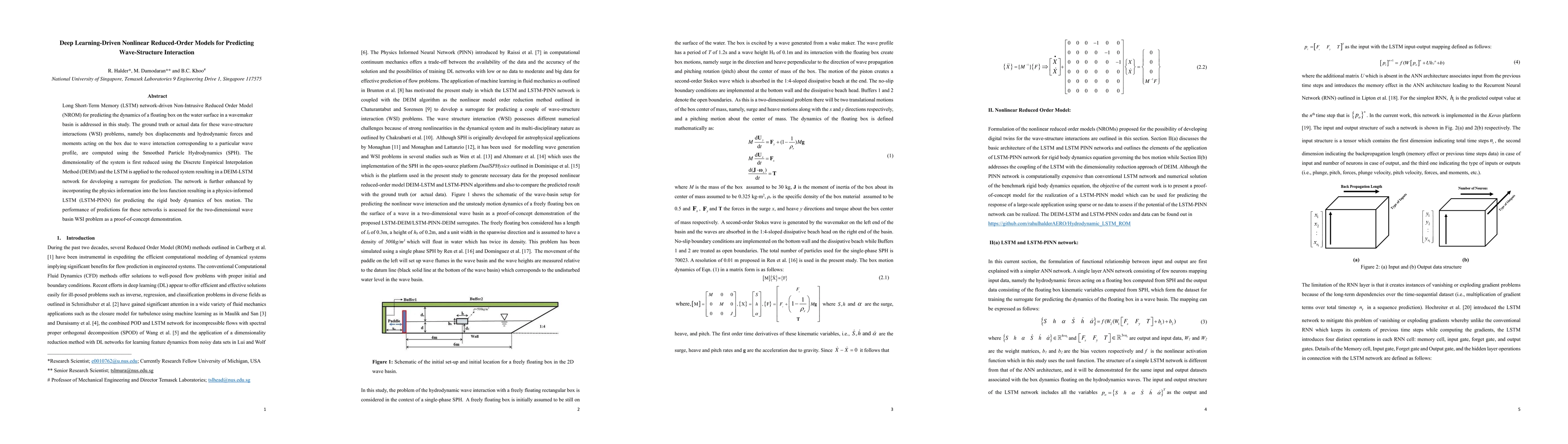 Thumbnail for Deep Learning-Driven Nonlinear Reduced-Order Models for Predicting
  Wave-Structure Interaction