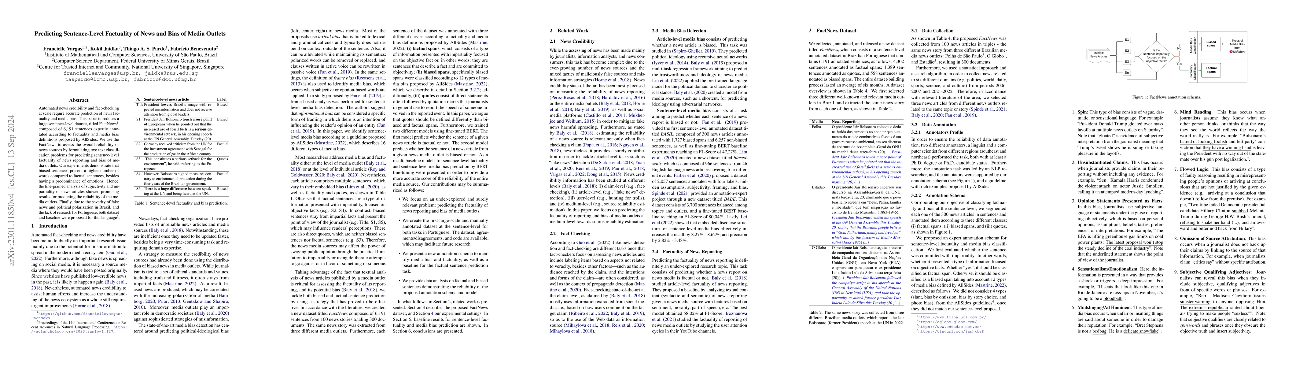 Thumbnail for Predicting Sentence-Level Factuality of News and Bias of Media Outlets