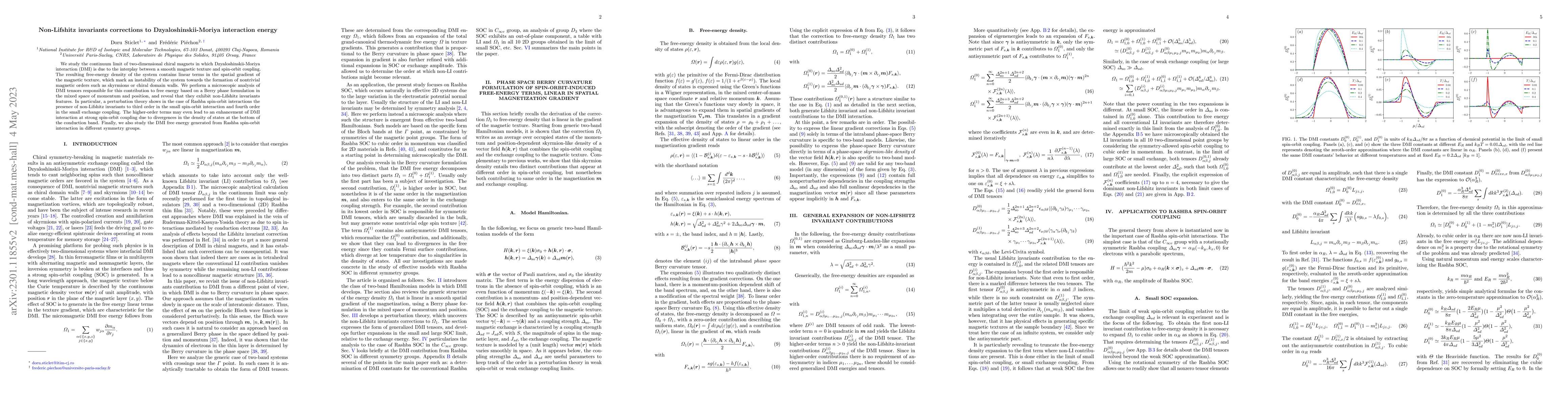 Thumbnail for Non-Lifshitz invariants corrections to Dzyaloshinskii-Moriya interaction
  energy