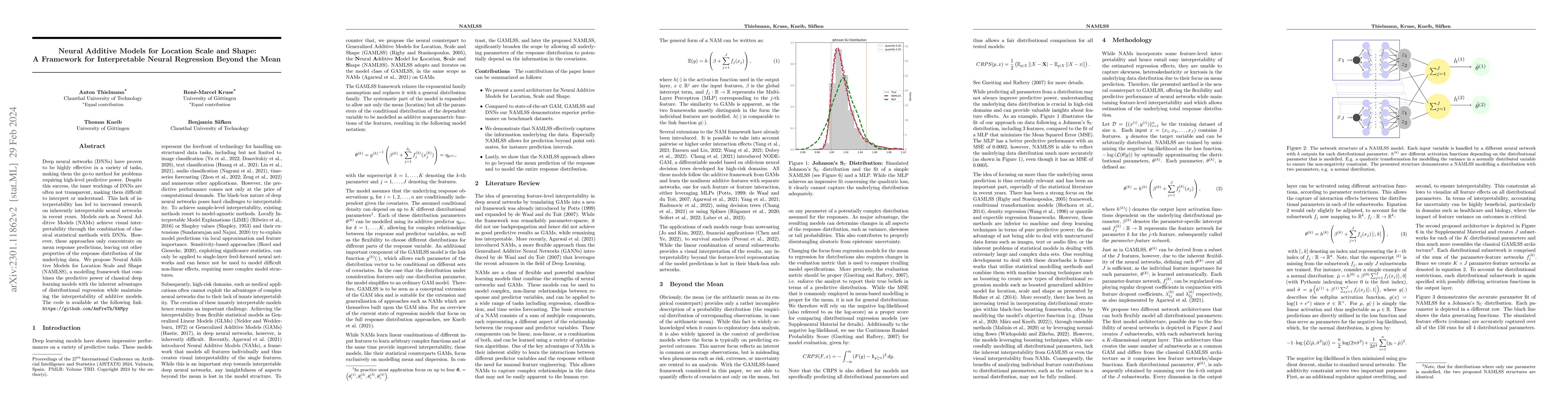 Thumbnail for Neural Additive Models for Location Scale and Shape: A Framework for
  Interpretable Neural Regression Beyond the Mean