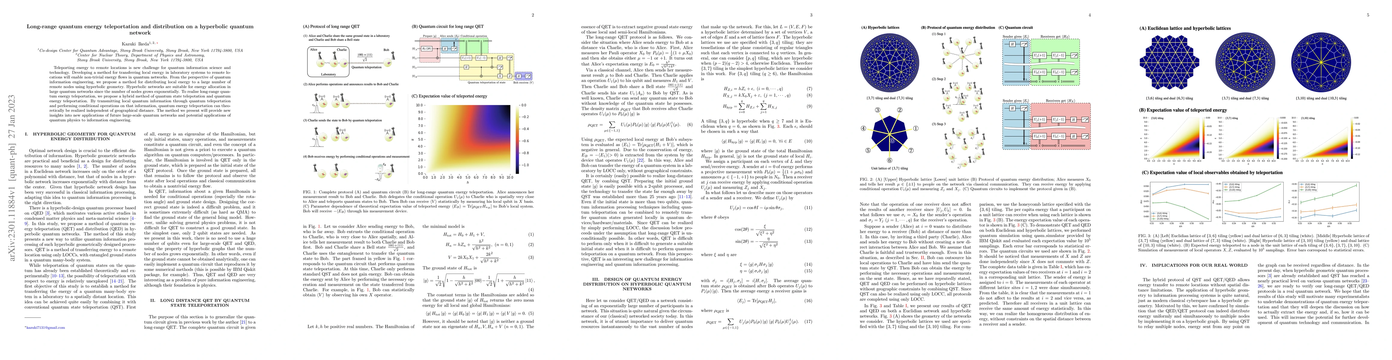 Thumbnail for Long-range quantum energy teleportation and distribution on a hyperbolic
  quantum network