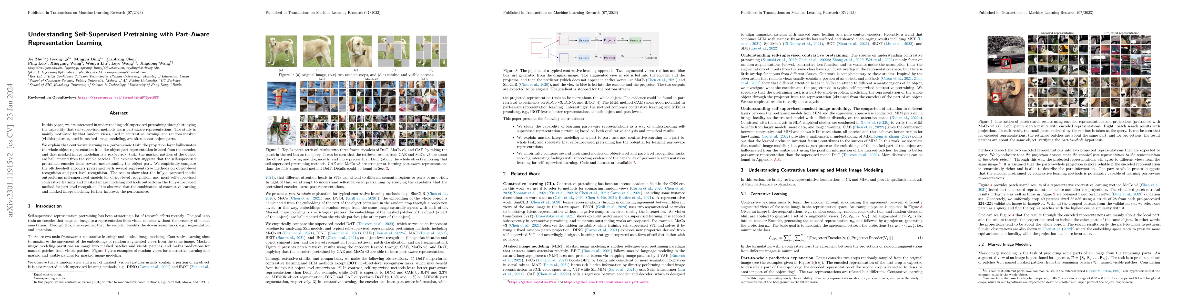 Thumbnail for Understanding Self-Supervised Pretraining with Part-Aware Representation
  Learning