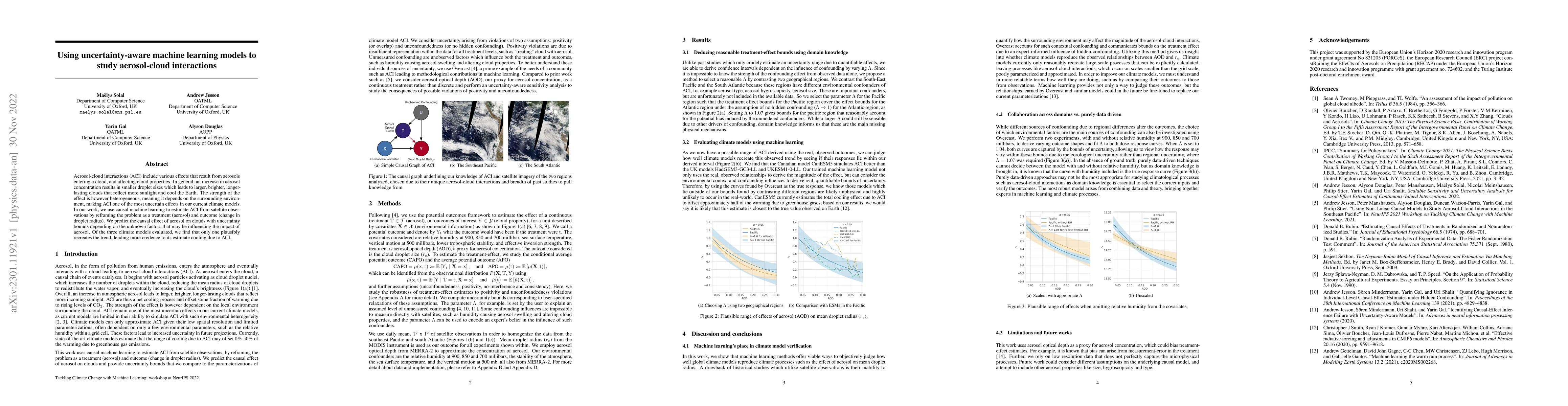 Thumbnail for Using uncertainty-aware machine learning models to study aerosol-cloud
  interactions