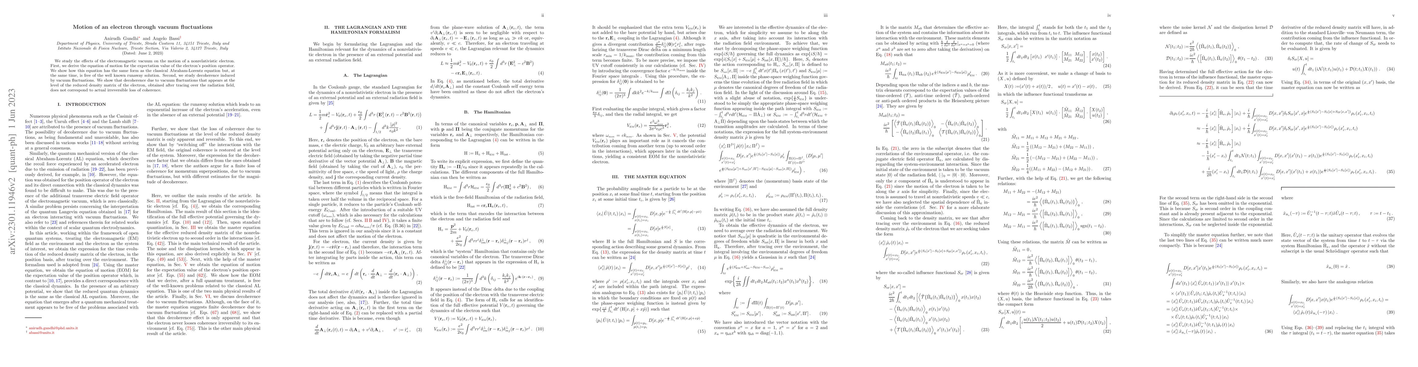 Thumbnail for Motion of an electron through vacuum fluctuations