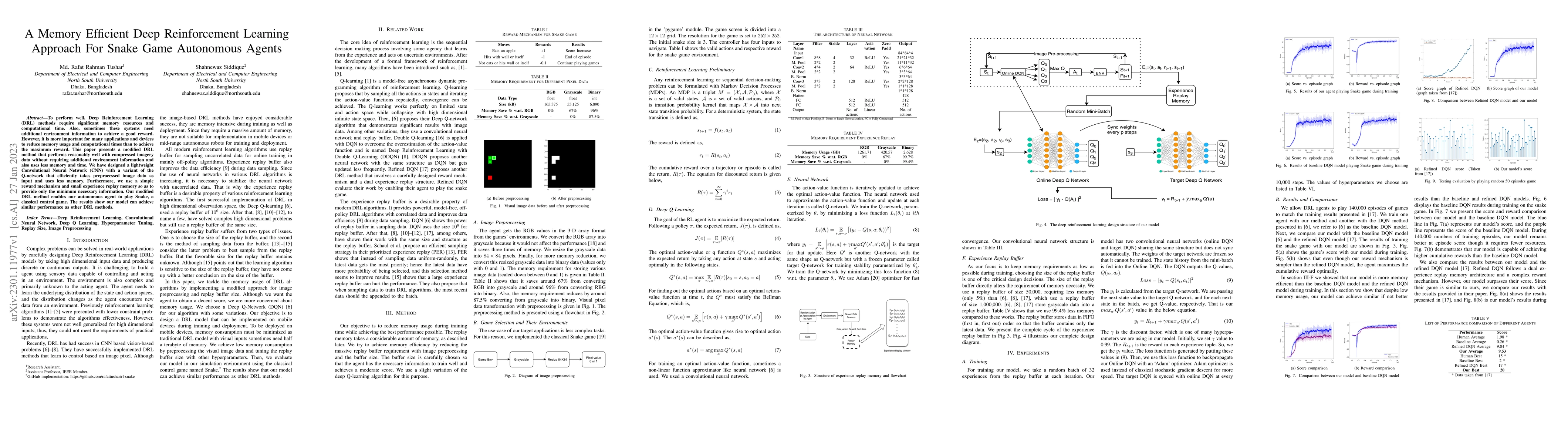 Thumbnail for A Memory Efficient Deep Reinforcement Learning Approach For Snake Game
  Autonomous Agents