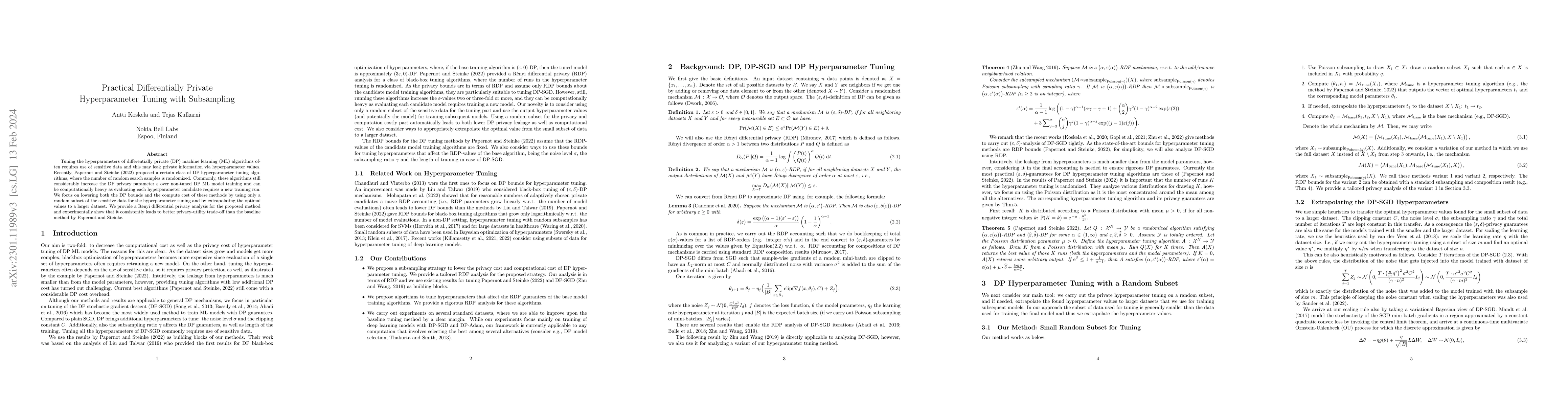 Thumbnail for Practical Differentially Private Hyperparameter Tuning with Subsampling