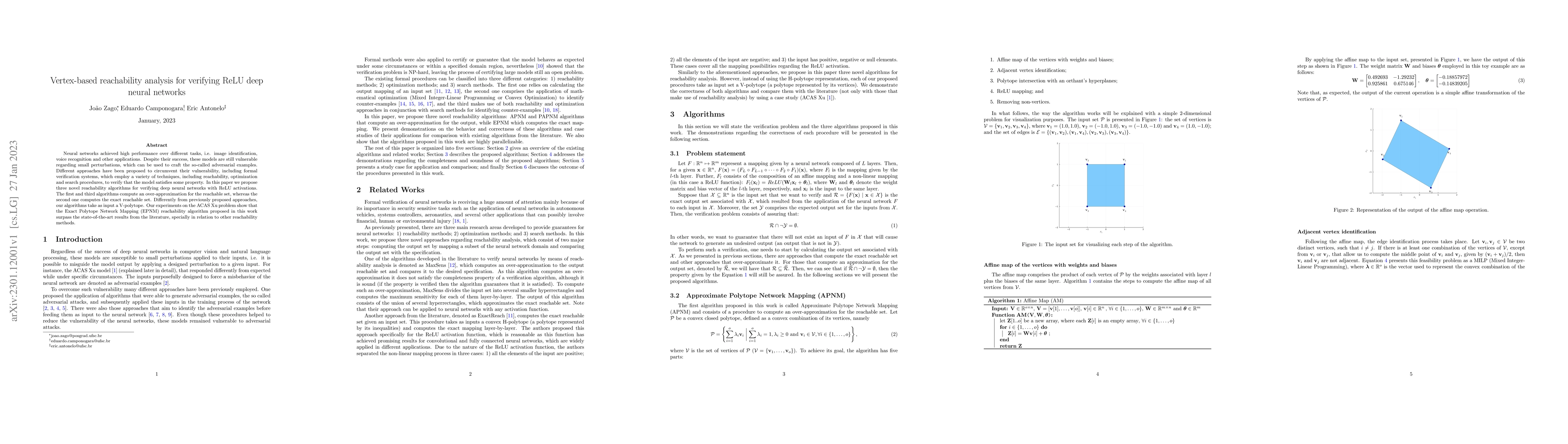 Thumbnail for Vertex-based reachability analysis for verifying ReLU deep neural
  networks