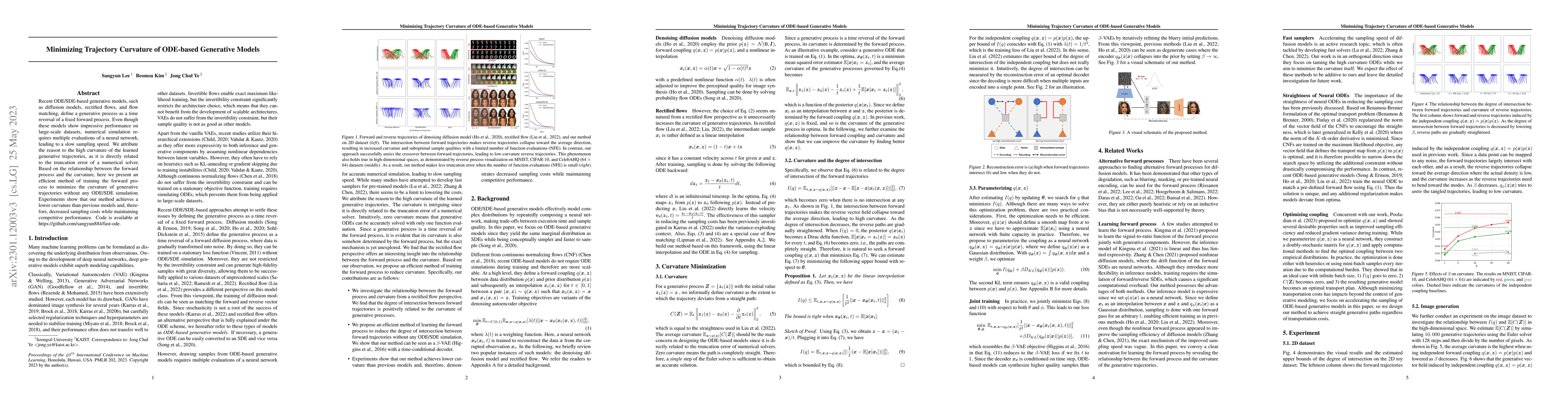 Thumbnail for Minimizing Trajectory Curvature of ODE-based Generative Models
