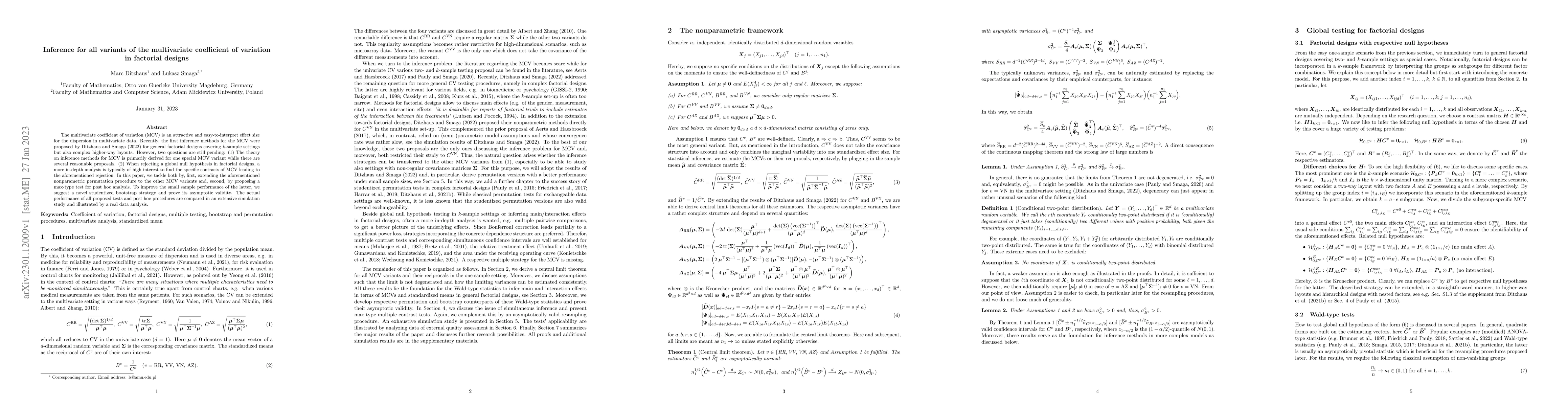 Thumbnail for Inference for all variants of the multivariate coefficient of variation
  in factorial designs