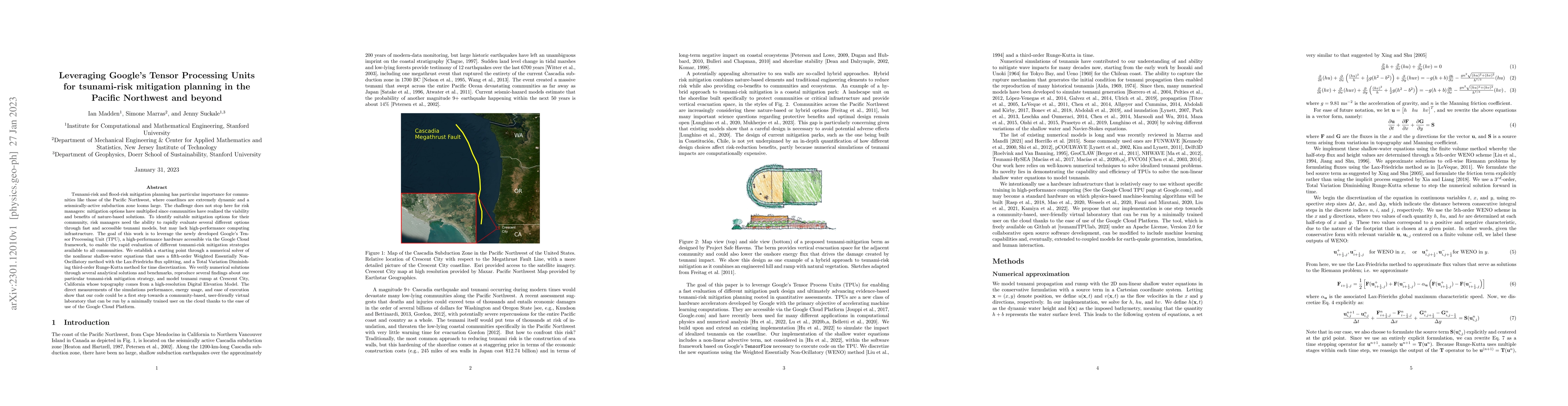 Thumbnail for Leveraging Google's Tensor Processing Units for tsunami-risk mitigation
  planning in the Pacific Northwest and beyond