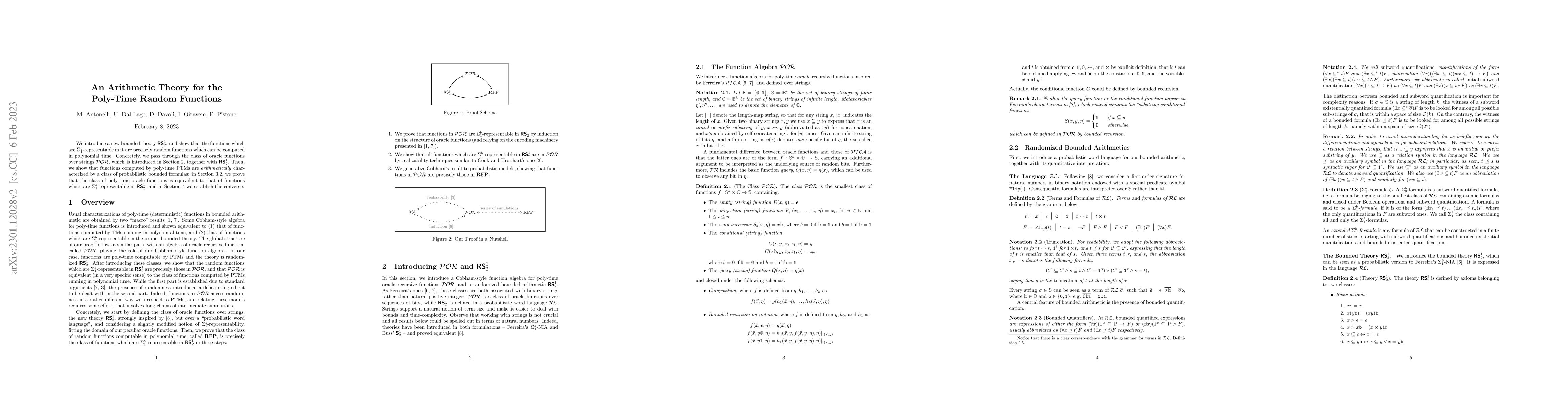 Thumbnail for An Arithmetic Theory for the Poly-Time Random Functions