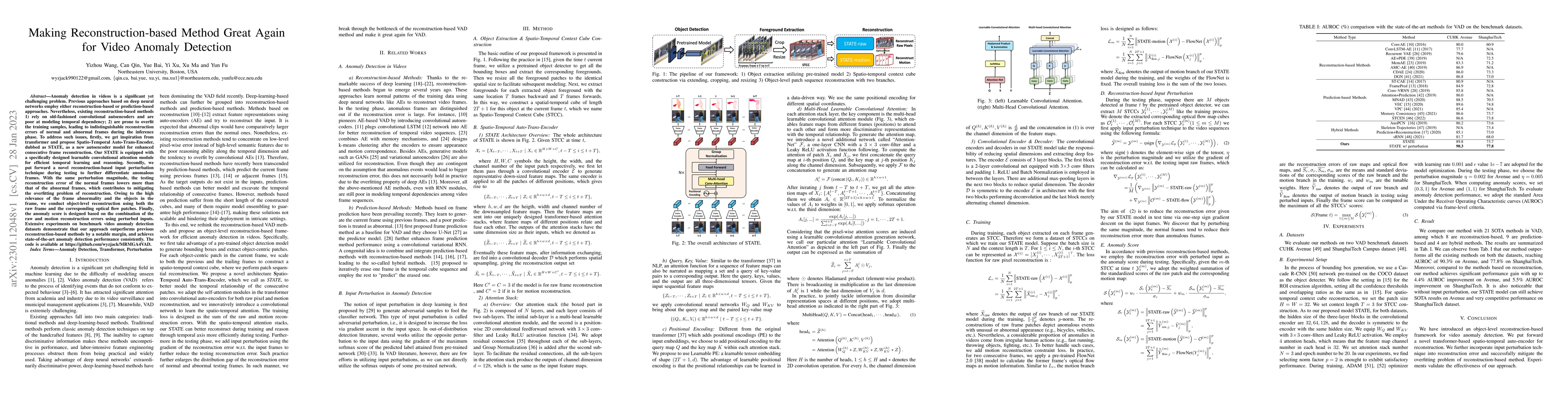 Thumbnail for Making Reconstruction-based Method Great Again for Video Anomaly
  Detection