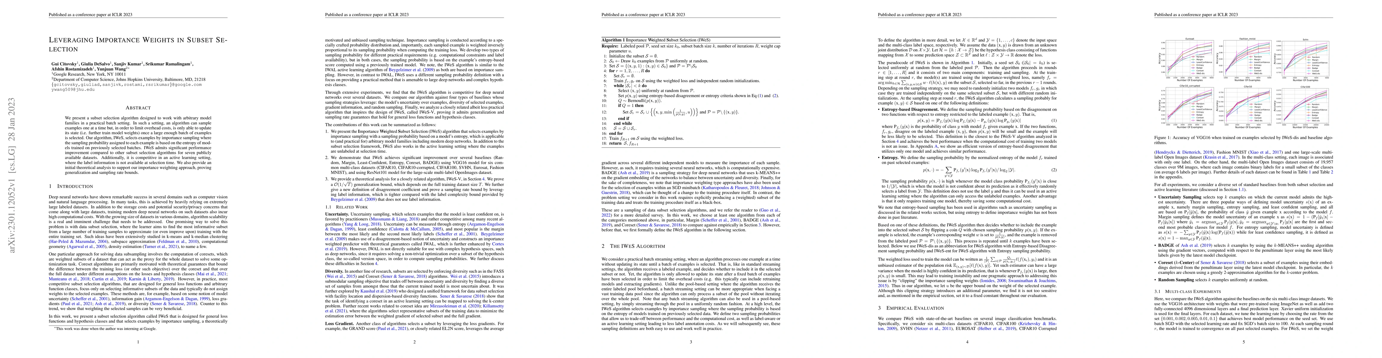 Thumbnail for Leveraging Importance Weights in Subset Selection