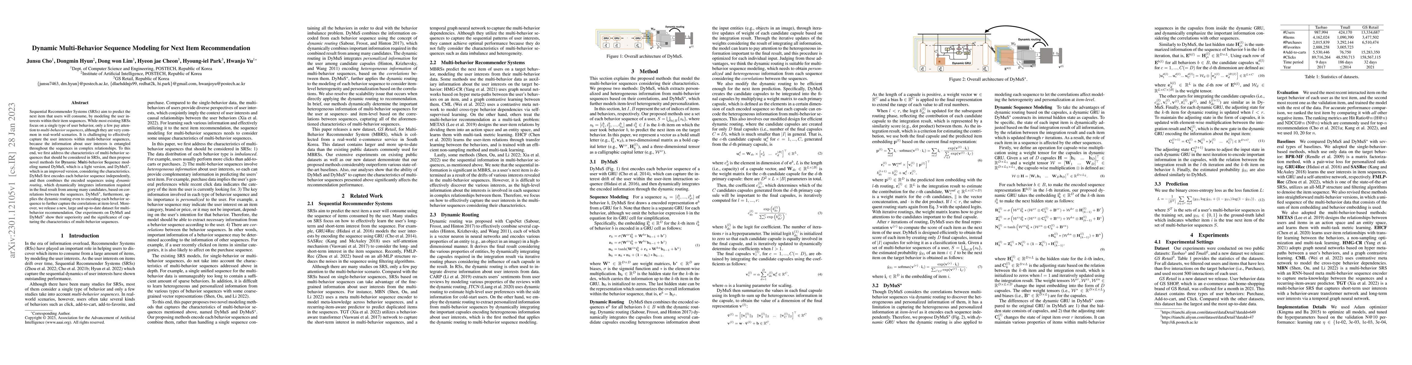 Thumbnail for Dynamic Multi-Behavior Sequence Modeling for Next Item Recommendation