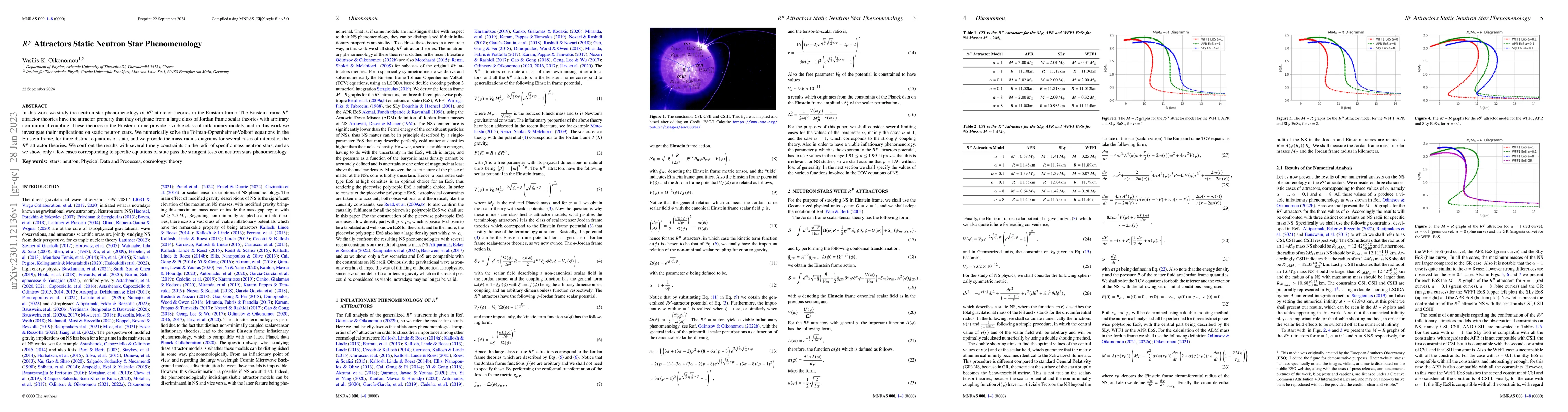 Thumbnail for $R^p$ Attractors Static Neutron Star Phenomenology