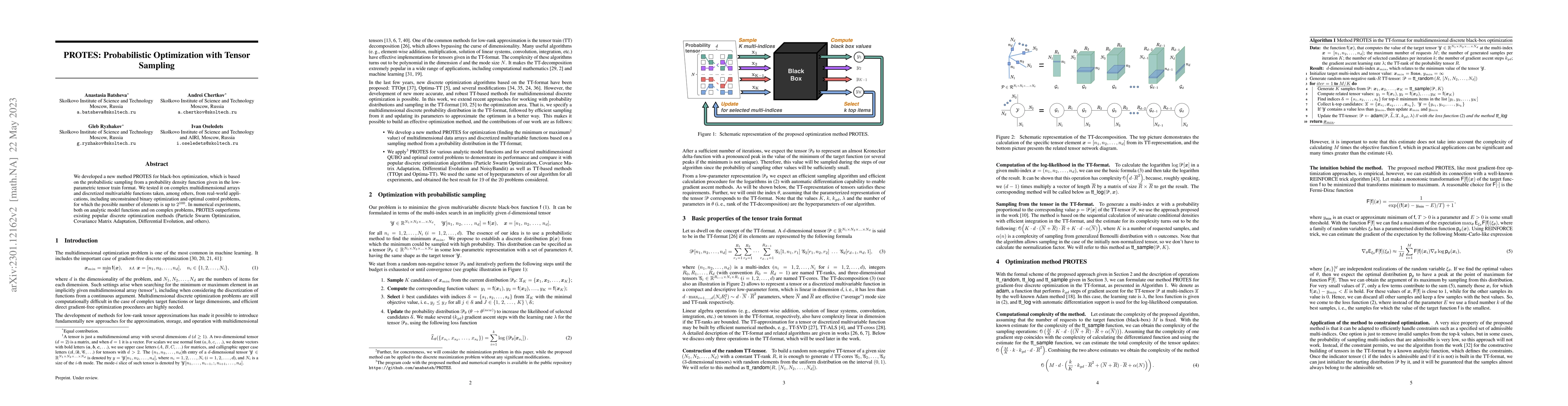 Thumbnail for PROTES: Probabilistic Optimization with Tensor Sampling